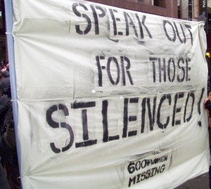 Big Sign at Feb 14th rally 2012 Toronto
