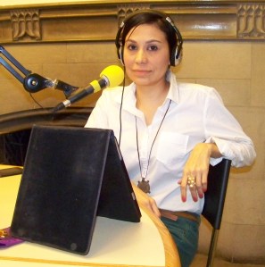 Susan Blight on the mic