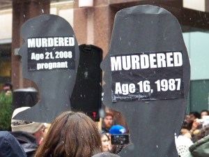 Native Women rally signs 2013
