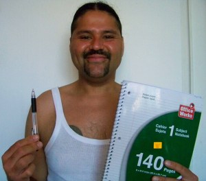 BCP holding his journal